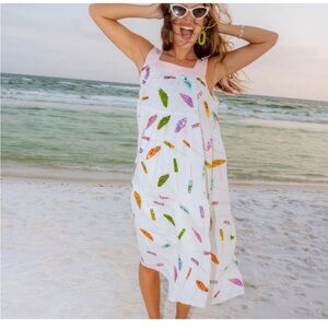 Queen of Sparkles white cocktail umbrella ☂️ sequin maxi new